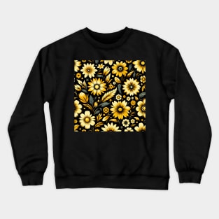 Yellow Flowers Crewneck Sweatshirt